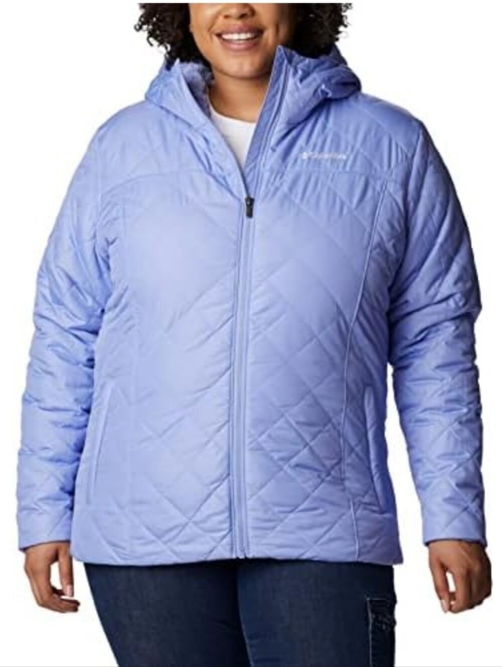 Columbia Faux Fur Lined Copper Crest II Hooded Serenity Purple Ski Jacket XXL 2X